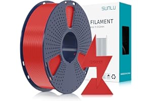 SUNLU Alta Velocidad Filamento PLA 1.75mm, Filamento PLA de Alta Fluidez para Impresoras 3D Rápidas, Diseñado para Impresiones Rápidas, Tolerancia de Diámetro ±0.02mm, HS-PLA Filament, 1KG Rojo