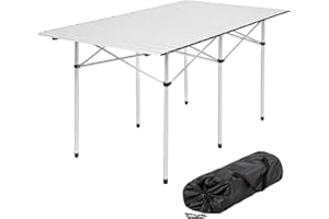 TecTake FOLDING PORTABLE CAMPING TABLE - different models - (140x70x70cm | No. 401170)
