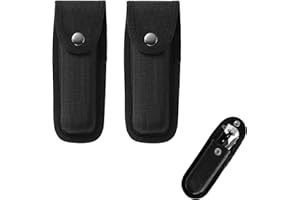 BAVOOTY Funda para Navaja de Bolsillo y Cuchillo Plegable, Cinturón de Tela Oxford para Guardar Navajas Hasta 13 cm
