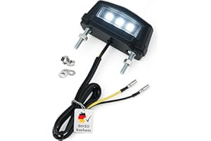 ‎BINEGO Binego® Motorrad Quad LED Kennzeichenbeleuchtung E Geprüft Nummernschildbeleuchtung Mini Weiß Klar ATV E24 ABE TÜV 12V
