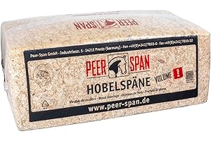 PEER SPAN Span Lettiera da 18 kg, trucioli di fresatura, 600 litri, assorbenti trucioli di legno dal tronco per piccoli animali