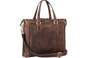 STILORD 'Claire' Women's Business Bag Genuine Leather 15 Inch | Briefcase | Laptop Bag DIN A4 | Shoulder Bag and Handbag for Office
