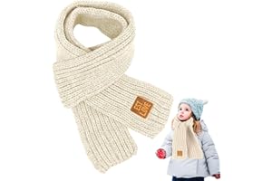 LXYYDS Echarpe pour Enfants, Bébé enfants Écharpe à tricoter, Tricotée Echarpes pour Garçons et Filles, Tout-petits Cache-cou en laine Tricotée, Echarpe pour Bébé, pour enfants de 2 à 10 ans