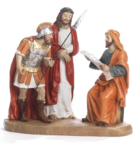 Statua Presepe Crocifissione Gesù - 23.7cm In Resina, Scena Via Crucis - Foto 4