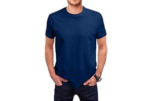 Love My Fashions Men's Round Neck Short Sleeves Plain T-Shirt
