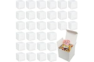Vastsea 50 stycken presentlådor, presentlådor gjorda av kraftpapper, kartonglådor med lock, lätt att montera, lämplig present