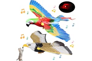 Lets Joy Juguete eléctrico para pájaros, 2Pcs Juguete Interactivo para GatosJuguete Interactivo para Gatos de Pájaro de Simulación para Gatos de Interior, Divertido Teaser y ejercitador