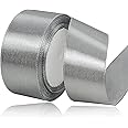 MARKQ Silver Satin Ribbon, 38mm x 25yd Fabric Polyester Ribbon for Gift Wrapping, Party Favors, Wedding Decorations, Bow Making, Bouquets, Sewing Projects & Craft Supplies