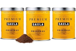Premium Saula Målat kaffe, Pack 3 kaburkar om 250 gr. Original 100% Arabica