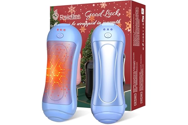 FANDLISS Calentador de Manos Recargable 2-en-1,2025 Nuevo Diseño Magnético Calentador de Manos Portátil Batería 6000mAh,3 Niveles de Calor para Deportes al Aire Libre,Camping, Senderismo -Negro