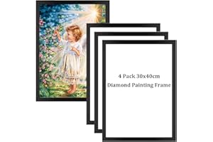 SICAHOMY Diamond Painting Rahmen, Diamond Painting Zubehör Diamant Kunstrahmen Diamant Painting Bilder Rahmen Diamant Painting Rahmen für 30x40cm Diamant Malerei (4 Pack for 30x40cm Diamond Painting Bilder)