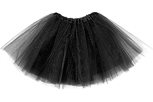 YOLEV Tulle Skirt Women's Retro Tutu Three Layers for Adults with Lining - 80s Tutu for Halloween Party Festival Celebration