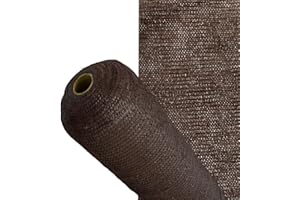 SATURNIA Malla Sombreo Rollo 1,5 x 50 Metros, Reduce Radiación, Protección Jardín y Terraza, Regula Temperatura, Color Marrón
