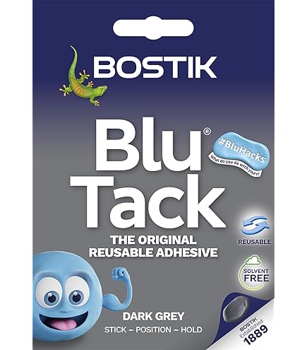 Blu Tack Bostik - Stucco Adesivo Riutilizzabile, 45g, Per Poster, Artigianato E Pulizia - Foto 4