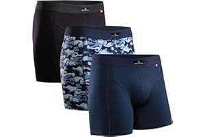DANISH ENDURANCE Boxer Homme, Calecon Homme en Coton Ultra Doux avec ou sans Braguette, Lot de 3 - Boxers Homme, Boxer Homme Coton, Caleçon Homme