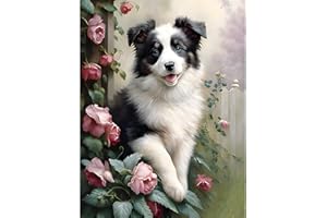 MOGTAA Cane Diamond Painting Kit Completo, Animali Kit di pittura a diamante fai da te, 5D Diamond Painting Bambini Adulti, Strass Painting Decorazione per Casa 30x40cm