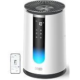 DREO Akıllı Hava Temizleyici 338S, HEPA ve PM2.5 Sens&ouml;rl&uuml; | AHAM Doğrulamalı, Wi-Fi ve Sesli Kontrol, PM2.5 Monit&ouml;r&uuml;, Otomati