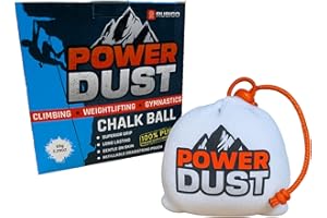 Rubigo Pro - Climbing Chalk Ball 65g – Refillable Gymnastics Chalk, Lifting Chalk for Rock Climbing, Bouldering, Gym Chalk Bag with Drawstring – 100% Magnesium Carbonate for Gym, Weightlifting