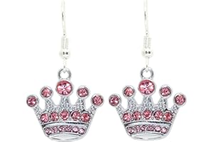 Bluebubble MY PRINCESS Tiara Dangle Earrings on Gift Card