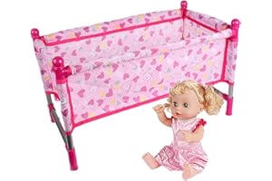 ORTUH Pink Doll Nursery Playset | Nursery Role Set,Doll Nursery Role Playset Accessories, 1 Piece Stroller, Swing, Rocking Chair, High Chair, Bed, Role Toys for Girls
