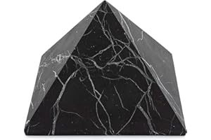 KASHU Piedra preciosa Shungite directamente de Karelia: pirámide 7 cm sin pulir