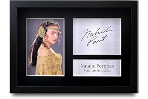 HWC Trading Natalie Portman A4 Incorniciato Firmato Regalo Visualizzazione Delle Foto Print Immagine Autografo Stampato Per Star Wars Padmé Amidala Gli Appassionati Di Cinema