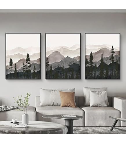 3er Poster Set Boho Straßenlandschaft - Wandbilder 50x70 Cm Für Wohnzimmer