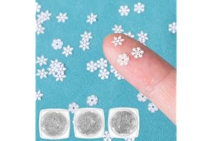 ABEILLO 300 Pcs Mini Snowflake for Craft Metal Snowflakes Embellishment Miniatures Christmas Ornaments Tiny Snow Flakes Charms for DIY Craft Xmas Tree Winter Party Decor