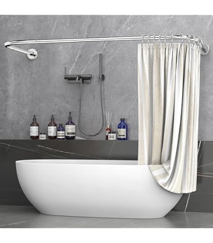Sealskin Rondalux douchegordijnstang wit 90x90 cm 28mm kopen? Douchegordijnstangen & ringen