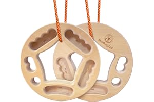 MonkeyTail Hangboard Fingerboard anelli da arrampicata per trazioni, allenamento con impugnature per interni ed esterni, antiscivolo su entrambi i lati, portatile