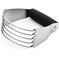 Spring Chef Dough Blender, Top Professional Pastry Cutter with Heavy Duty Stainless Steel Blades, Medium Size, Black