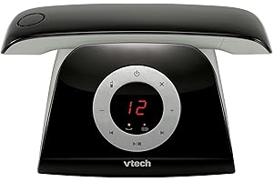 ‎VTECH VTech LS1350 Retro-Design Telefon Schnurlos DECT Schnurlostelefon mit digitalem Anrufbeantworter, Anrufsperre, Freisprecheinrichtung und Wahlwiederholung, hintergrundbeleuchtetem Display und Tastatur