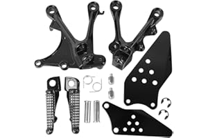 XMT-MOTOR Motorrad Vorne Fahrer Fußrasten Fußstützen Halterung Geeignet für Kawasaki ZX6R 2005-2008 ZX636 2005-2006