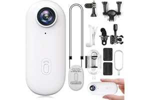 HJZJGG 1080P HD Wearable Sports Action Camera Hands-FreeThumb POV Camera with Waterproof Case Magnetic Mount Hands Free Mini Body Cameras for Vlogging Motorcycle Cycling Travel Fishing Pet Walking White