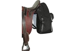 Reitsport Amesbichler Alforja para Caballos, Doble Bolsa de Transporte, Color Negro 013/04D