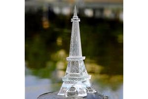 BESOT Cristal Tour Eiffel Modèle Pur Blanc Polonais Anniversaire De Mariage Figurine Artisanat Cadeaux pour Ami Amants Home Decor (23cm)