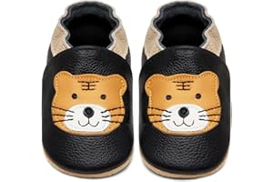 IceUnicorn Krabbelschuhe Baby Lauflernschuhe Jungen Mädchen Weicher Leder Babyhausschuhe Kleinkind Rutschfeste Lederschuhe Baby