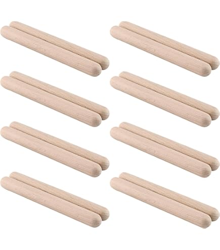 3 Paia Bacchette Ritmiche In Legno 20 Cm - Per Scuole, Band E Principianti, Non Dipinte - Foto 8