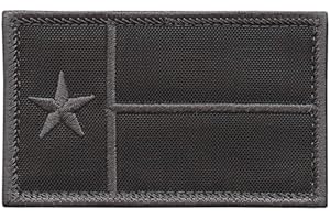 LEGEEON Texas Lone Star Flag Blackout Subdued USA Army Tactical Morale Touch Fastener Cap Patch