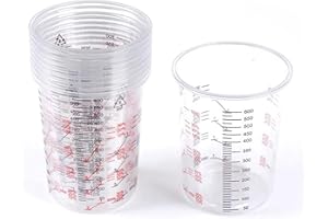Fast Mover Tools, Plastic Paint Mixing Cups 600cc, 10pcs