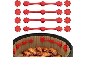 WUISOLQP Aimants pour Airfryer Papier sulfurisé Aimant pour friteuse à air chaud Lot de 4 aimants en silicone pour friteuse à air chaud Aimants pour fixation de papier sulfurisé jetable Accessoires de