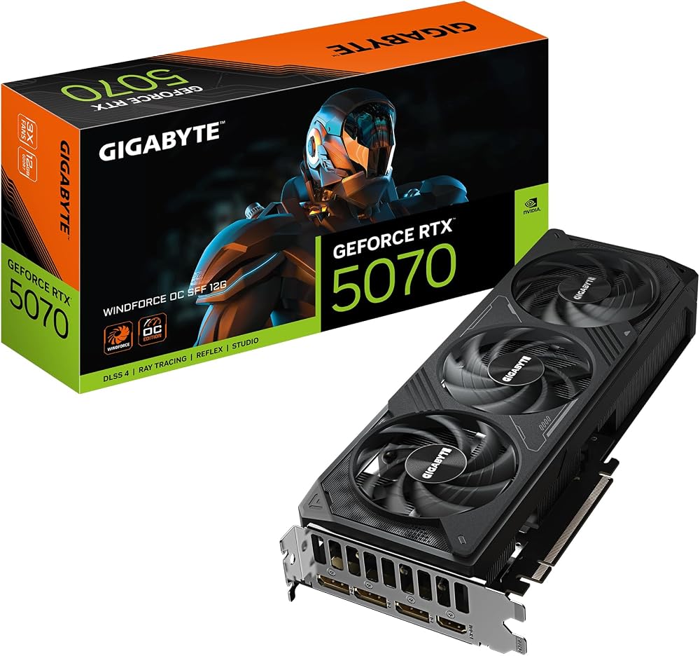 GIGABYTE GeForce RTX™ 5070 WINDFORCE OC 12 GB, 192 Bit, GDDR7, HDMI Ekran Kartı