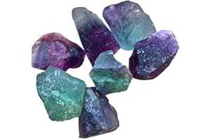 AITELEI Piedras de fluorita de 1/2 libra a granel con cristales naturales crudos para cabbing, corte, lapidario, pulido, envoltura de alambre, Wicca y curación de cristales Reiki