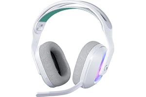 Logitech G G522 LIGHTSPEED cuffia con microfono gaming wireless,LIGHTSYNC RGB, microfono e audio sincronizzato avanzato, connettività tripla con LIGHTSPEED, Bluetooth, da USB-A a USB-C per PC, Bianco