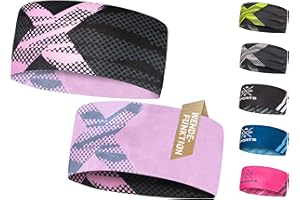‎A R O C SPORTS Atmungsaktives Sport Stirnband Damen & Herren - schnelltrocknendes Kopfband zum Wenden - leichtes & elastisches Haarband, winddichtes Schweißband Stirn