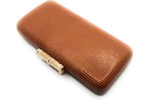 BRANDELIA Bolso Cartera De Mano Fiesta Boda Clutch de Ante Mujer con Cadena al Hombro