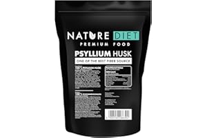 ‎NATURE DIET Nature Diet - Flohsamenschalen 1000 g | Natürliche Ballaststoffe | Low Carb | Vegan