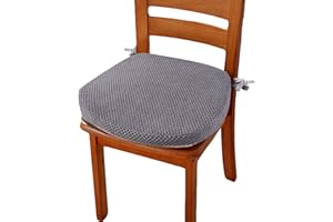 Big Hippo Chair Cushion,Soft Memory Foam Chair Seat Pad for Tailbone&Hip, Chair Cushion With Non-slip Bottom&Washable Cover for Home/Office Chair, Wheelchair, Car Seat - Grey