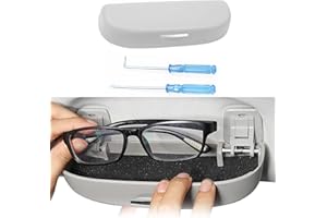 Coleya Auto Brillenetui Kompatibel mit VW T-ROC 2018-2024, Sonnenbrillenhalter Brillenhalter, Brillen Aufbewahrungsbox, T ROC Zubehör Brillenetui (Grau)