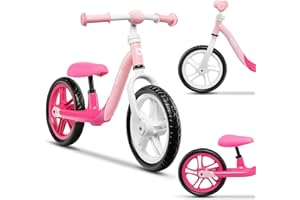 lionelo ALEX Kids' Balance Bike for kids Age 3+ Up to 30kg Lightweight, Adjustable Seat & Handlebar, EVA Foam Wheels, Basket, Bell, Training Bicycle, Gift for Boys & Girls